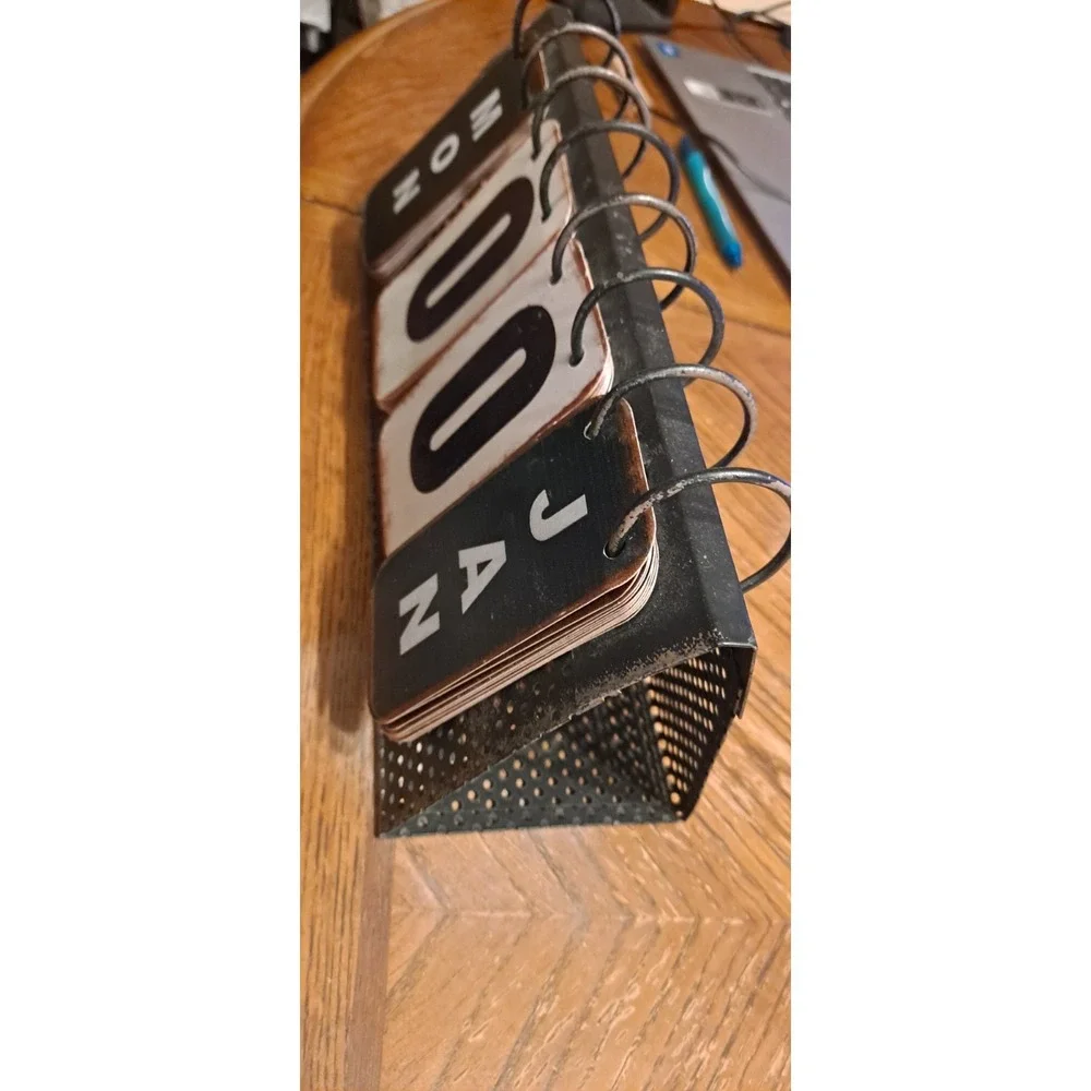 Metal Table Top Daily Calendar